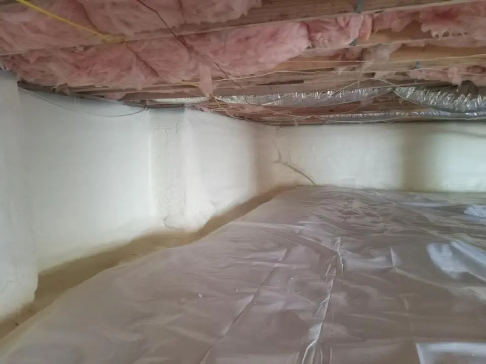 Crawl space encapsulation with closed-cell spray foam for Roof Waterproofing in Orchard Homes